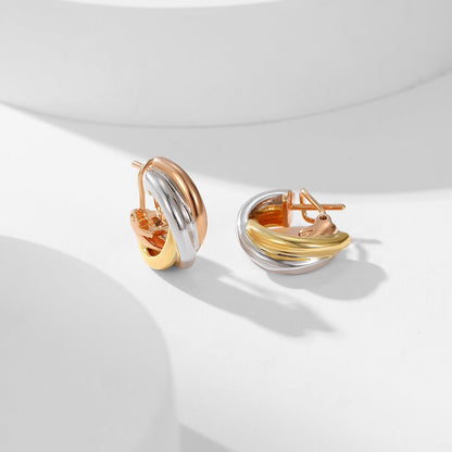 [Ornora Jewelry]TRINITY ON DIAMOND CLASSIC EARRINGS