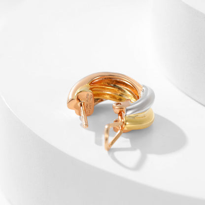 [Ornora Jewelry]TRINITY ON DIAMOND CLASSIC EARRINGS