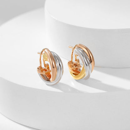 [Ornora Jewelry]TRINITY ON DIAMOND CLASSIC EARRINGS