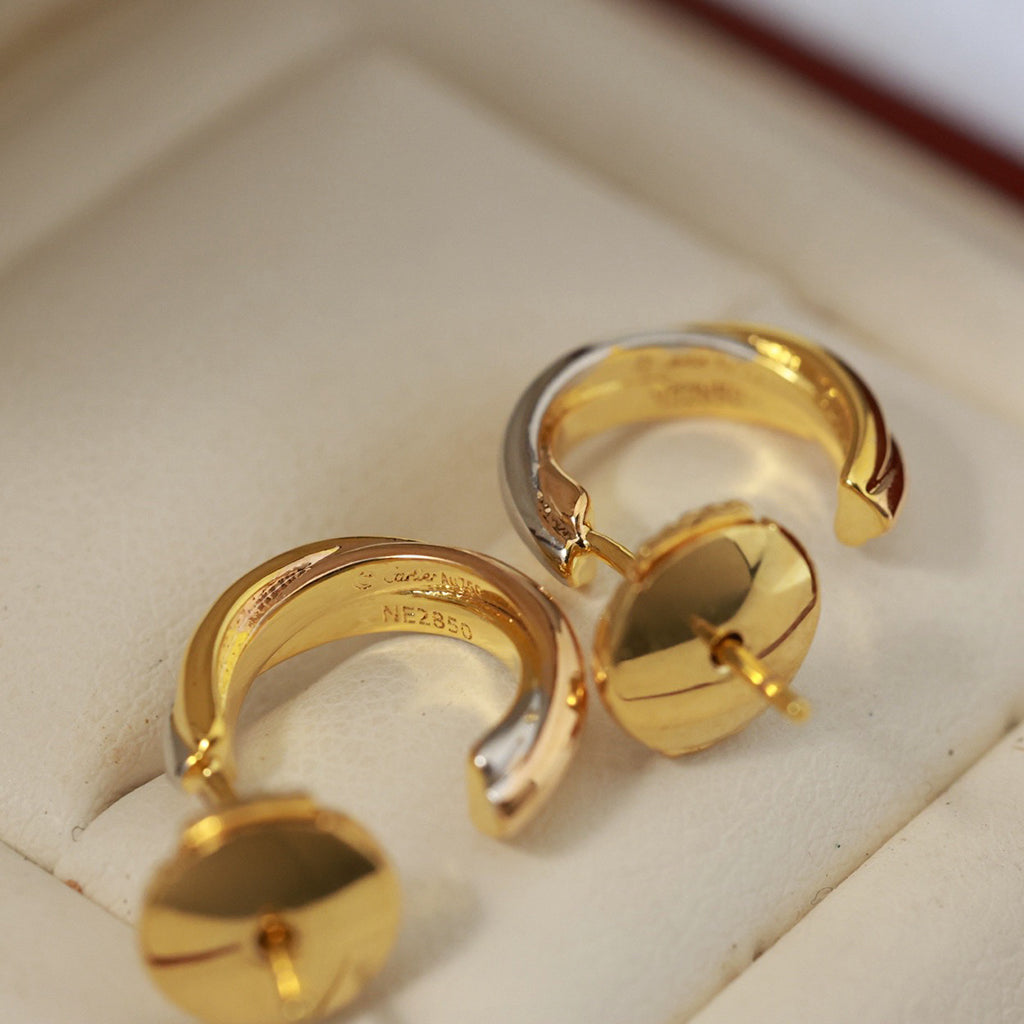 [Ornora Jewelry]TRINITY ON DIAMOND MINI EARRINGS