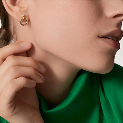 [Ornora Jewelry]TRINITY ON DIAMOND  EARRINGS