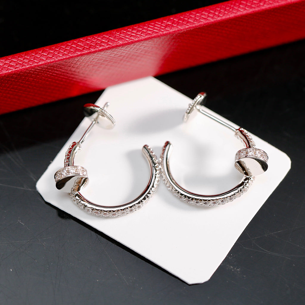 [Ornora Jewelry]JUSTE FULL DIAMOND SMALL EARRINGS