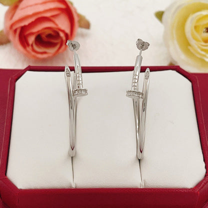 [Ornora Jewelry]JUSTE HALF DIAMOND LARGE EARRINGS