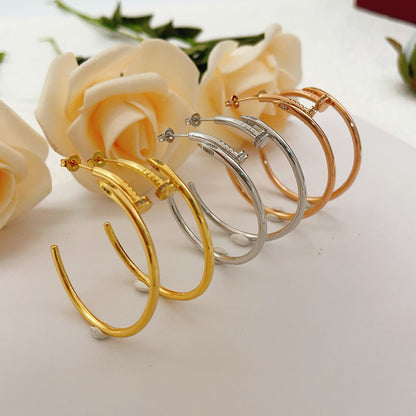 [Ornora Jewelry]JUSTE HALF DIAMOND LARGE EARRINGS