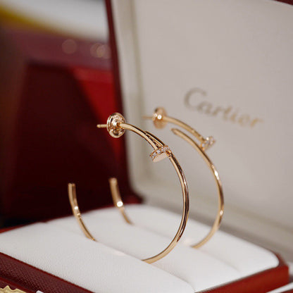 [Ornora Jewelry]JUSTE HALF DIAMOND LARGE EARRINGS