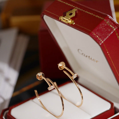 [Ornora Jewelry]JUSTE HALF DIAMOND LARGE EARRINGS