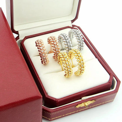 [Ornora Jewelry]CLASH FULL DIAMOND MEDIUM EARRINGS