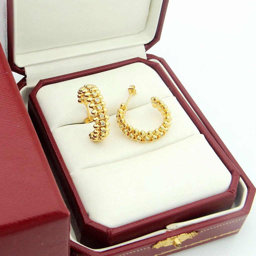 [Ornora Jewelry]CLASH FULL DIAMOND MEDIUM EARRINGS