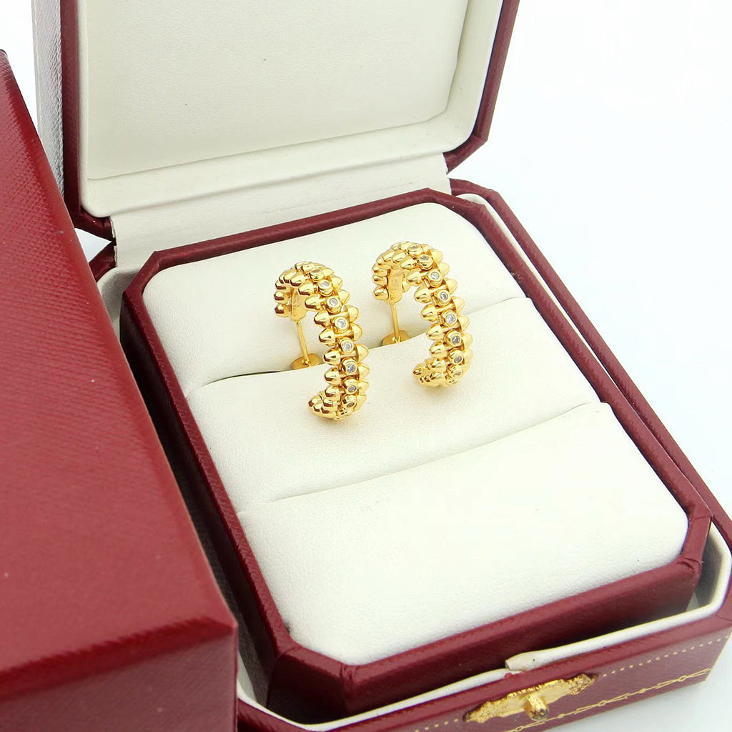 [Ornora Jewelry]CLASH FULL DIAMOND MEDIUM EARRINGS
