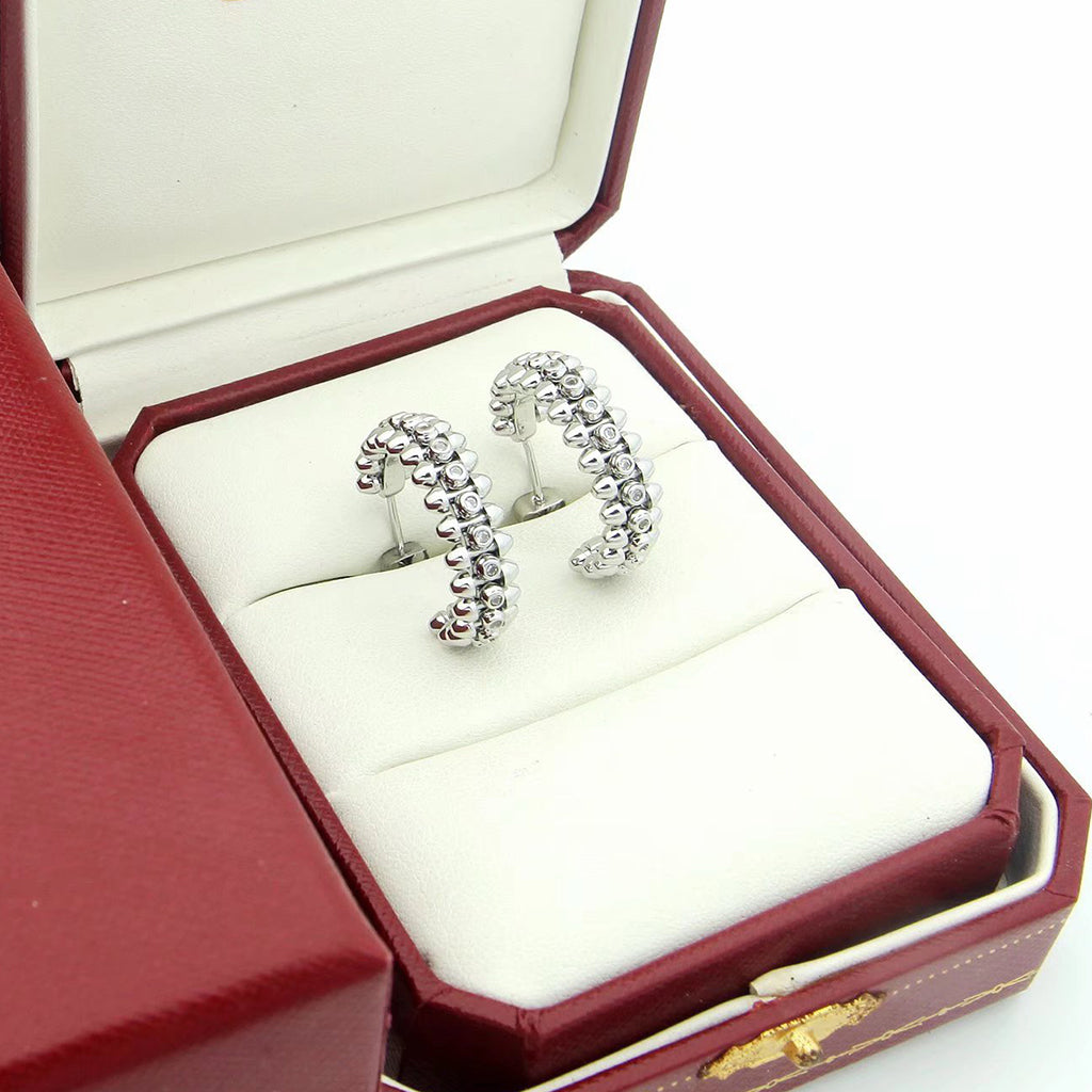 [Ornora Jewelry]CLASH FULL DIAMOND MEDIUM EARRINGS