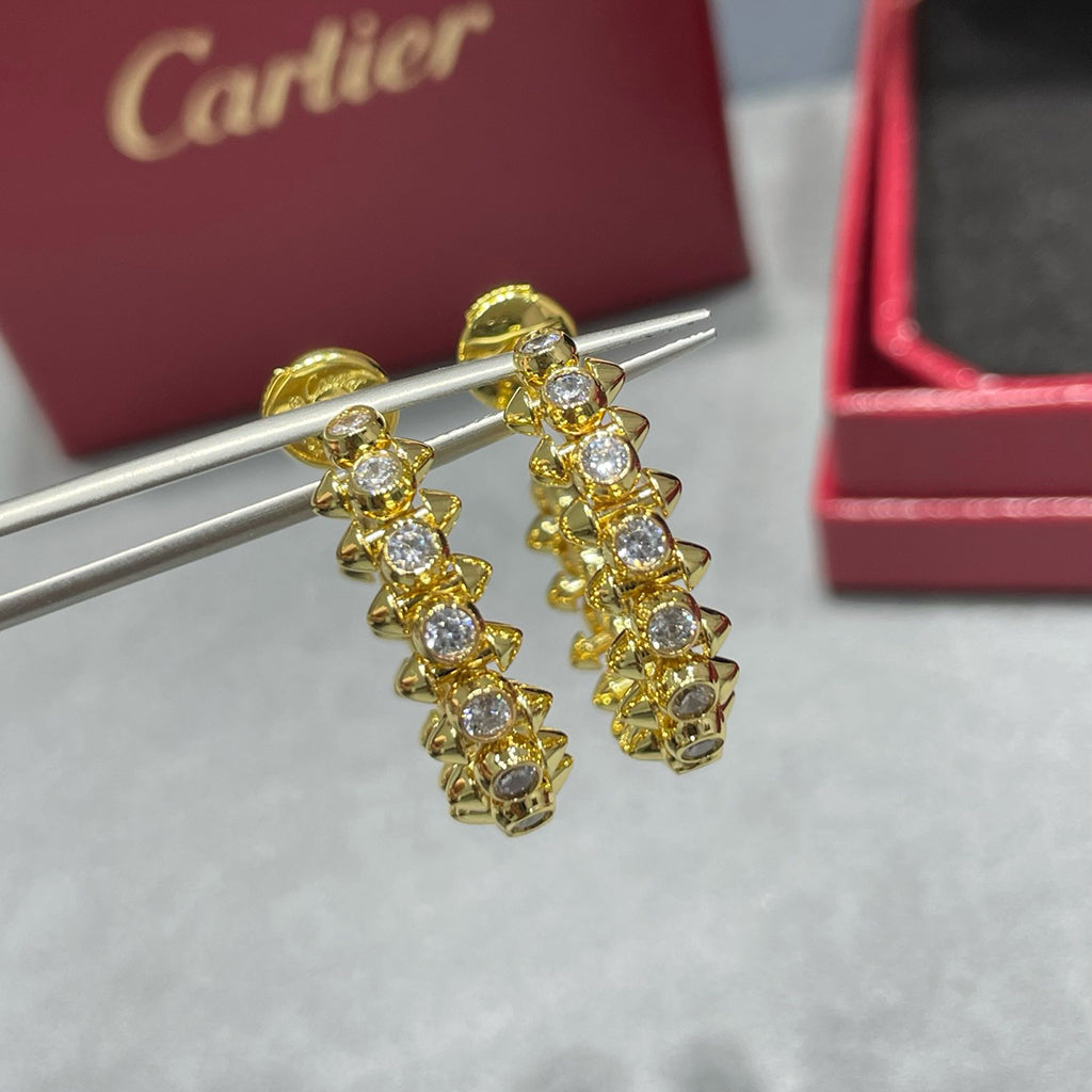 [Ornora Jewelry]CLASH FULL DIAMOND MEDIUM EARRINGS