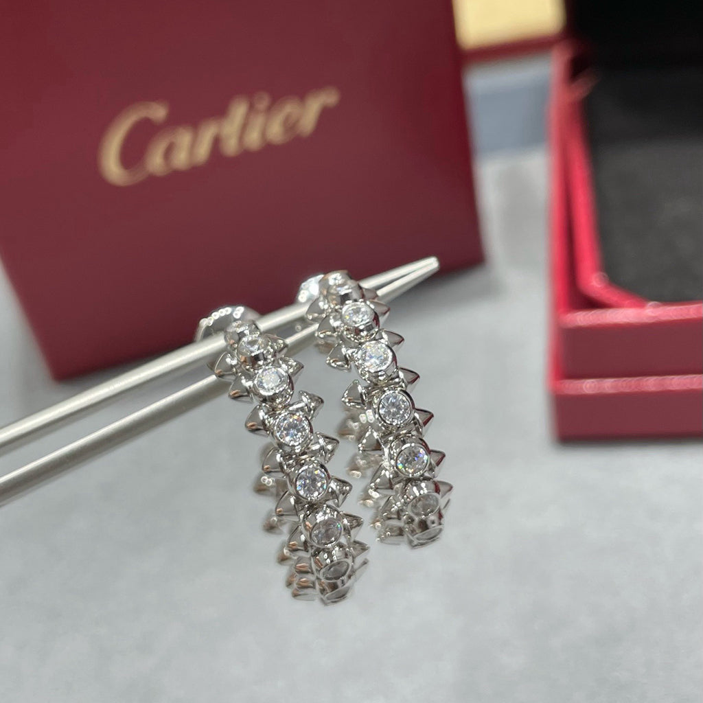 [Ornora Jewelry]CLASH FULL DIAMOND MEDIUM EARRINGS