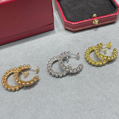 [Ornora Jewelry]CLASH FULL DIAMOND MEDIUM EARRINGS