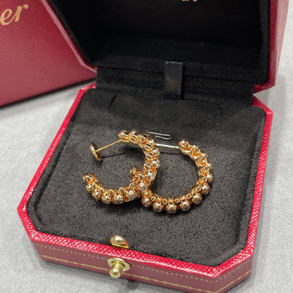 [Ornora Jewelry]CLASH FULL DIAMOND MEDIUM EARRINGS