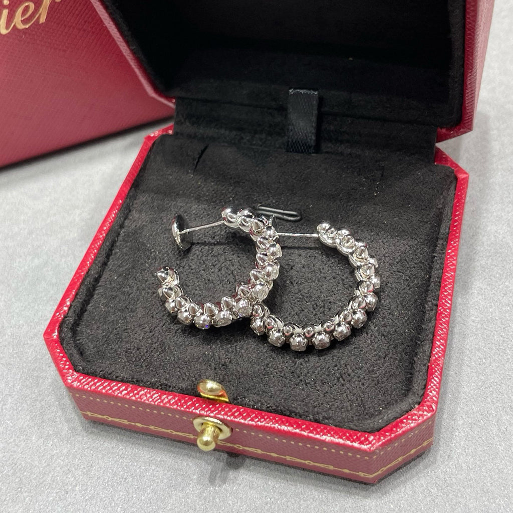 [Ornora Jewelry]CLASH FULL DIAMOND MEDIUM EARRINGS