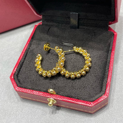 [Ornora Jewelry]CLASH FULL DIAMOND MEDIUM EARRINGS