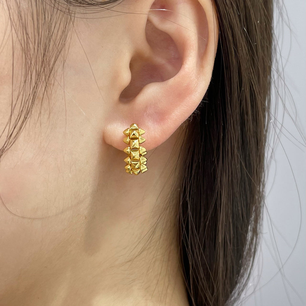 [Ornora Jewelry]CLASH MINI HOOP EARRINGS