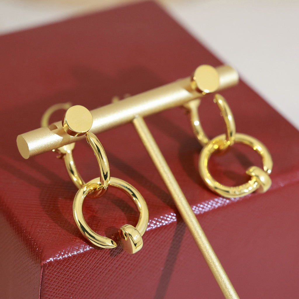 [Ornora Jewelry]JUSTE NO DIAMOND DOUBLE EARRINGS