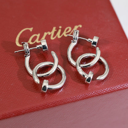 [Ornora Jewelry]JUSTE NO DIAMOND DOUBLE EARRINGS