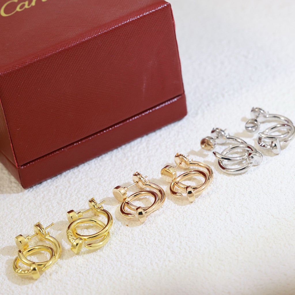 [Ornora Jewelry]JUSTE NO DIAMOND DOUBLE EARRINGS