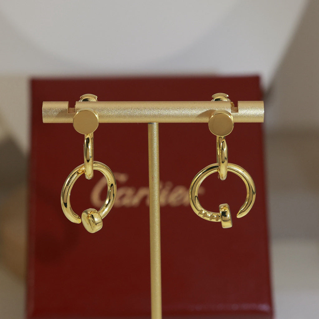 [Ornora Jewelry]JUSTE NO DIAMOND DOUBLE EARRINGS