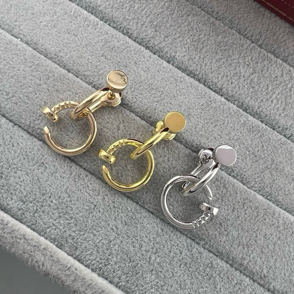 [Ornora Jewelry]JUSTE NO DIAMOND DOUBLE EARRINGS
