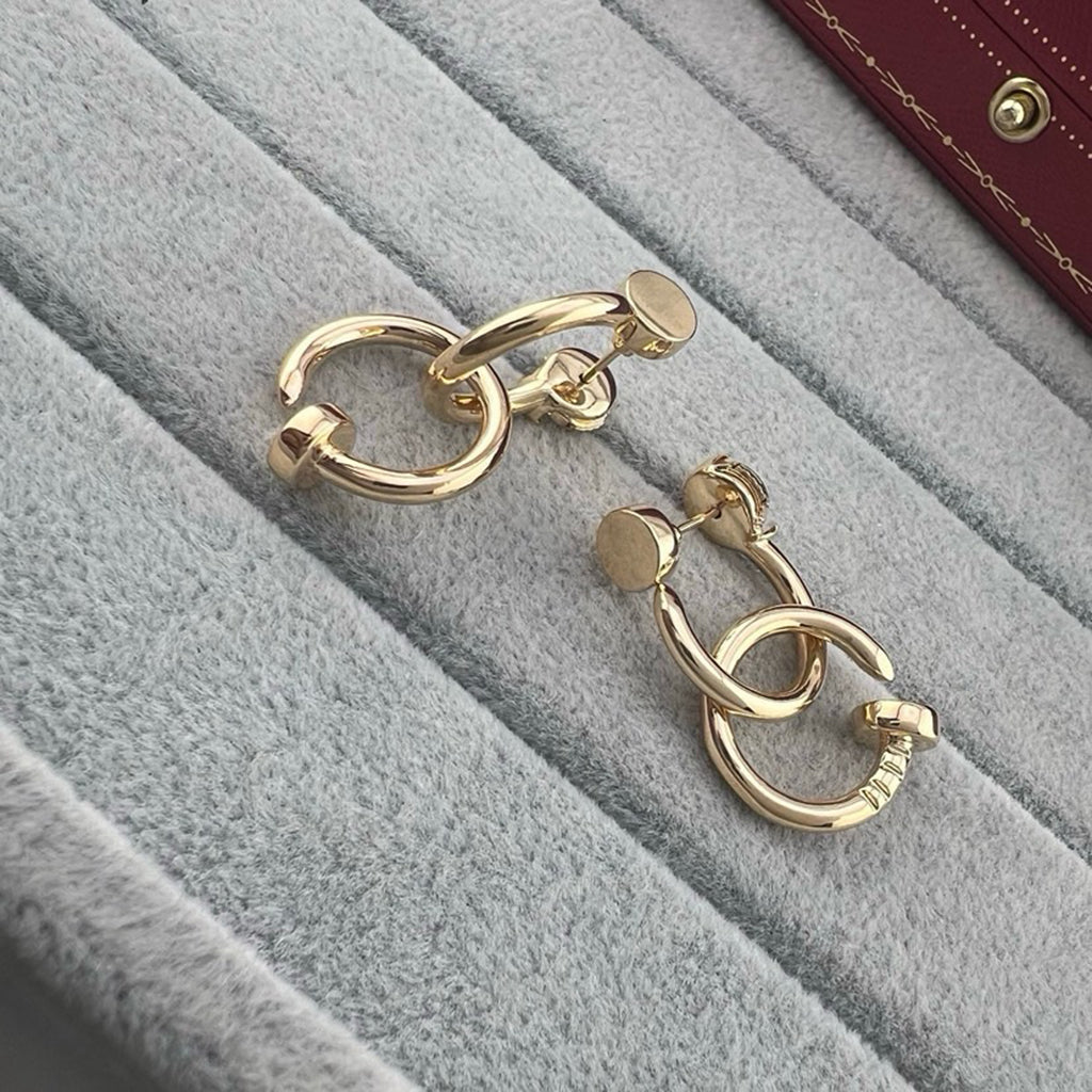 [Ornora Jewelry]JUSTE NO DIAMOND DOUBLE EARRINGS