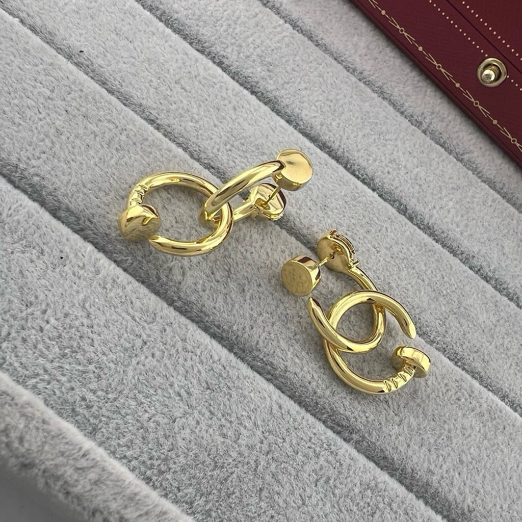 [Ornora Jewelry]JUSTE NO DIAMOND DOUBLE EARRINGS
