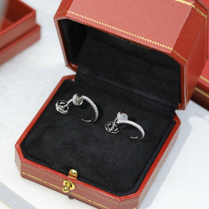 [Ornora Jewelry]JUSTE FULL DIAMOND DOUBLE EARRINGS