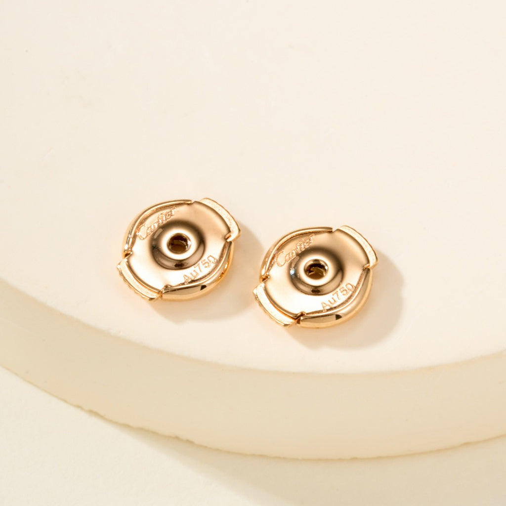 [Ornora Jewelry]JUSTE HALF DIAMOND DOUBLE EARRINGS