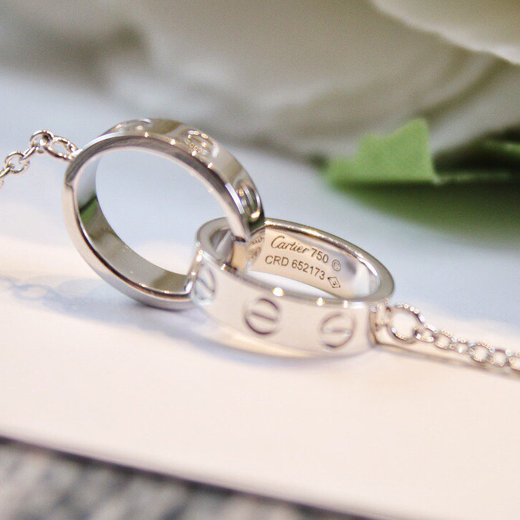 [Ornora Jewelry]LOVE DOUBLE RING NECKLACE