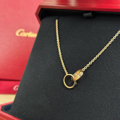 [Ornora Jewelry]LOVE DOUBLE RING NECKLACE