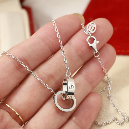 [Ornora Jewelry]LOVE DOUBLE RING NECKLACE