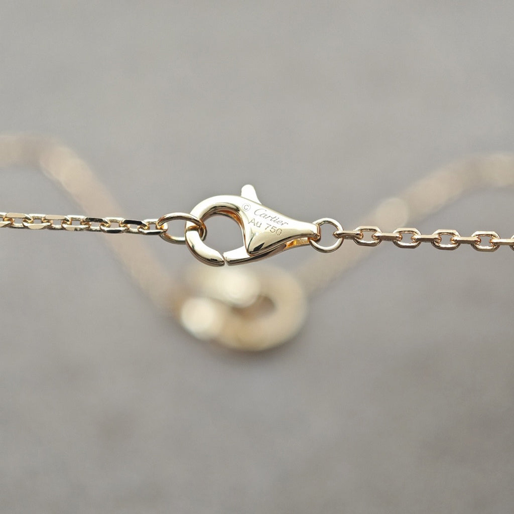 [Ornora Jewelry]LOVE DOUBLE RING HALF DIAMOND NECKLACE