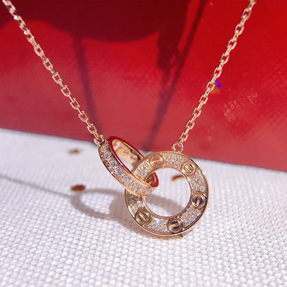 [Ornora Jewelry]LOVE  FULL DIAMOND PENDANT NECKLACE