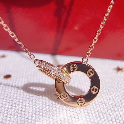 [Ornora Jewelry]LOVE  FULL DIAMOND PENDANT NECKLACE
