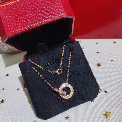 [Ornora Jewelry]LOVE  FULL DIAMOND PENDANT NECKLACE