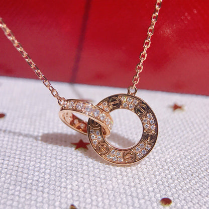 [Ornora Jewelry]LOVE  FULL DIAMOND PENDANT NECKLACE