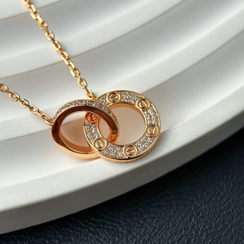 [Ornora Jewelry]LOVE  FULL DIAMOND PENDANT NECKLACE