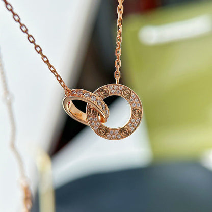 [Ornora Jewelry]LOVE  FULL DIAMOND PENDANT NECKLACE