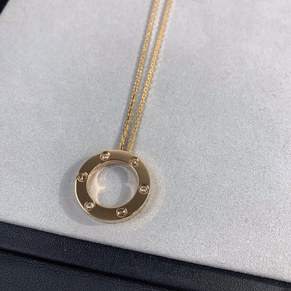 [Ornora Jewelry]LOVE NECKLACE 16MM 3 DIAMONDS