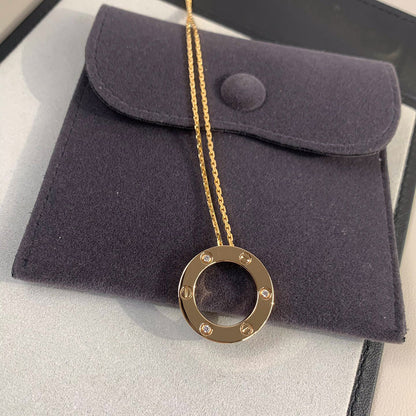 [Ornora Jewelry]LOVE NECKLACE 16MM 3 DIAMONDS