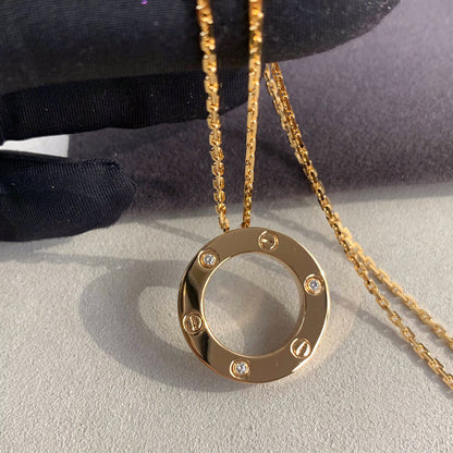 [Ornora Jewelry]LOVE NECKLACE 16MM 3 DIAMONDS