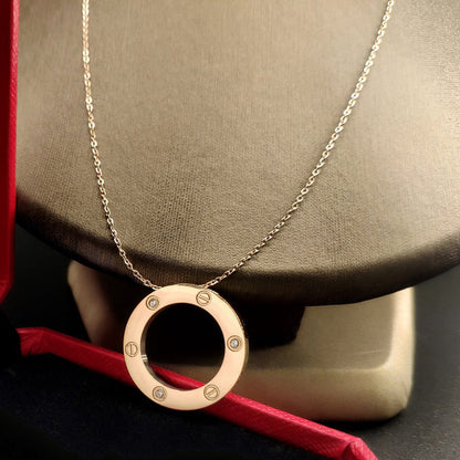 [Ornora Jewelry]LOVE NECKLACE 16MM 3 DIAMONDS