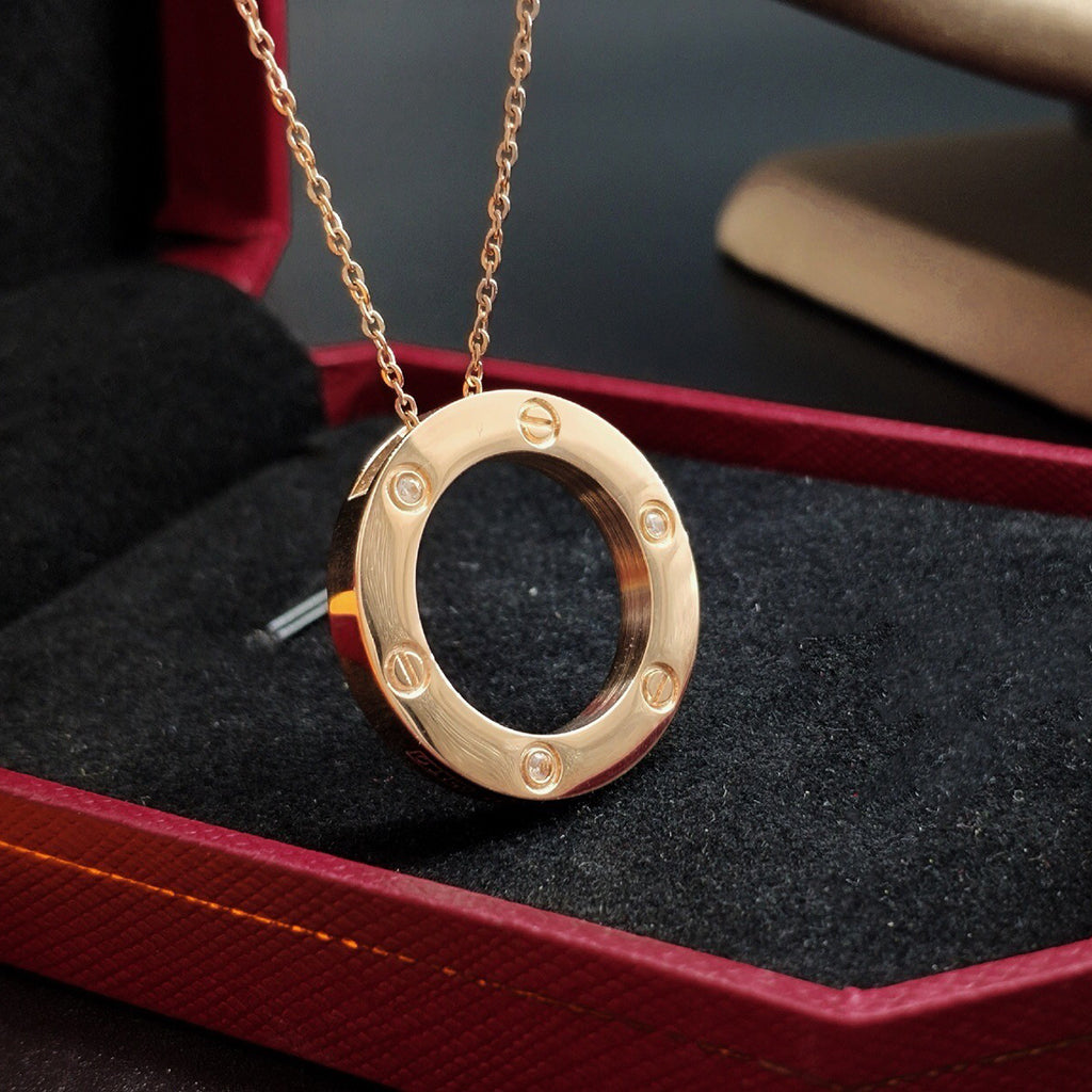 [Ornora Jewelry]LOVE NECKLACE 16MM 3 DIAMONDS