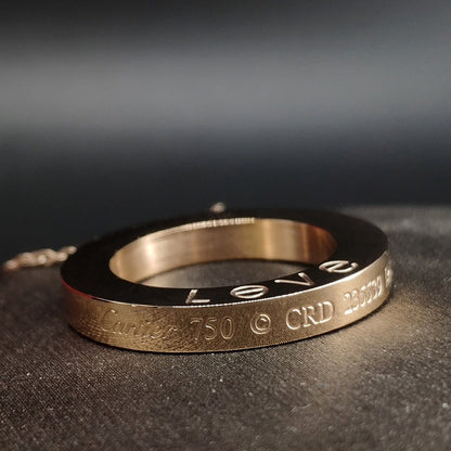 [Ornora Jewelry]LOVE NECKLACE 16MM 3 DIAMONDS
