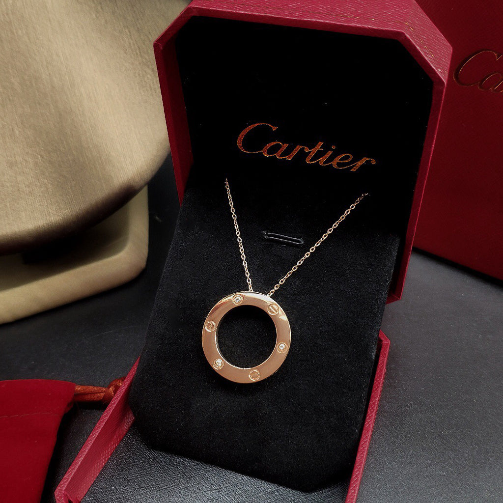 [Ornora Jewelry]LOVE NECKLACE 16MM 3 DIAMONDS