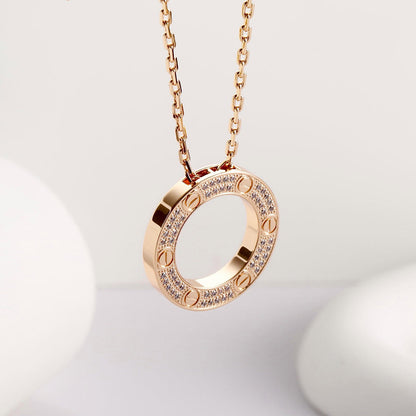 [Ornora Jewelry]LOVE NECKLACE 16MM  FULL DIAMOND