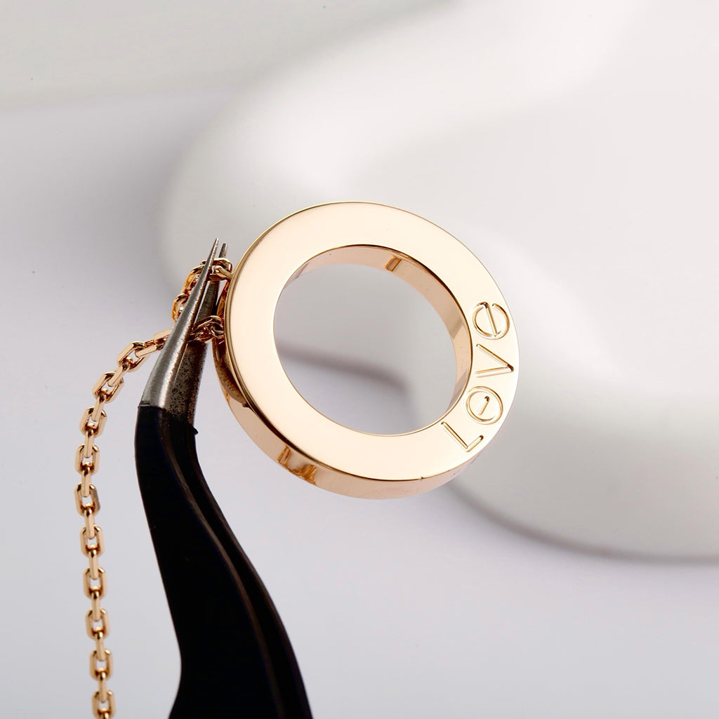 [Ornora Jewelry]LOVE NECKLACE 16MM  FULL DIAMOND