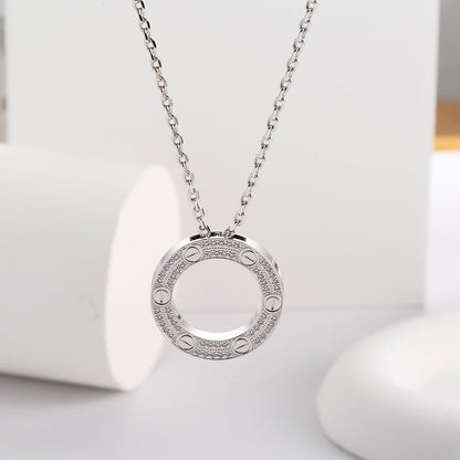 [Ornora Jewelry]LOVE NECKLACE 16MM  FULL DIAMOND